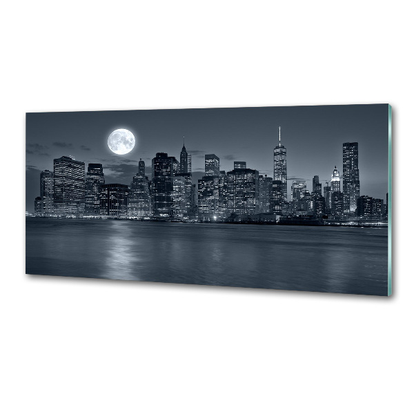 Rivestimento parete cucina con motivo New York di notte