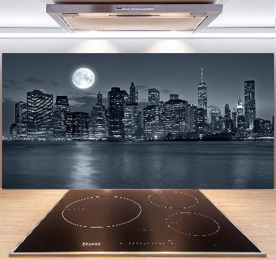 Rivestimento parete cucina con motivo New York di notte