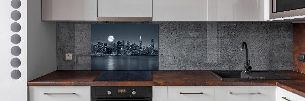 Rivestimento parete cucina con motivo New York di notte