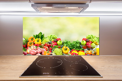 Pannello retrocucina con motivo di frutta e verdura