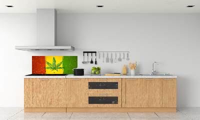 Rivestimento parete cucina con stampa Bandiera Rasta