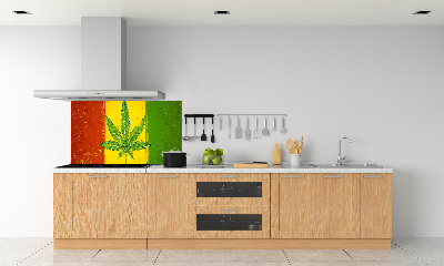 Rivestimento parete cucina con stampa Bandiera Rasta