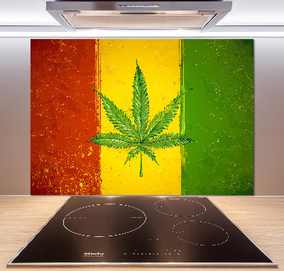 Rivestimento parete cucina con stampa Bandiera Rasta