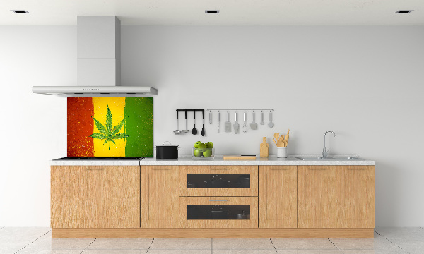 Rivestimento parete cucina con stampa Bandiera Rasta