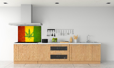 Rivestimento parete cucina con stampa Bandiera Rasta