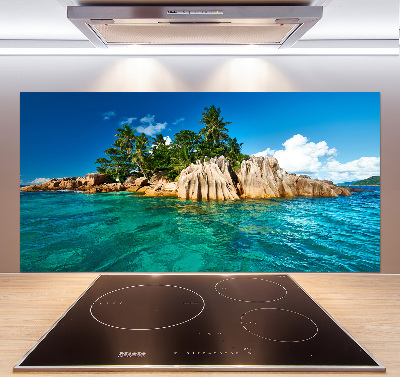 Pannello paraschizzi cucina con motivo Isola tropicale