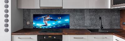 Pannello retrocucina con stampa raffigurante un calciatore