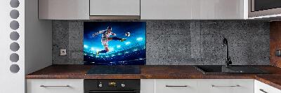 Pannello retrocucina con stampa raffigurante un calciatore