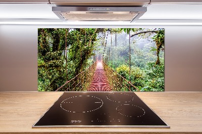 Rivestimento parete cucina con motivo tropicale