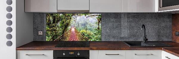 Rivestimento parete cucina con motivo tropicale