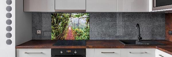 Rivestimento parete cucina con motivo tropicale