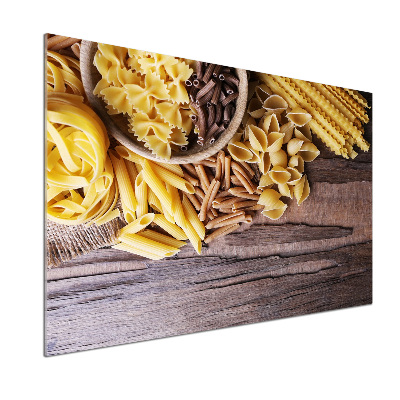 Pannello retrocucina con decorazione a tema mix di pasta