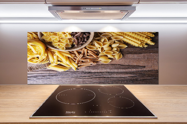 Pannello retrocucina con decorazione a tema mix di pasta