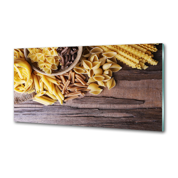 Pannello retrocucina con decorazione a tema mix di pasta