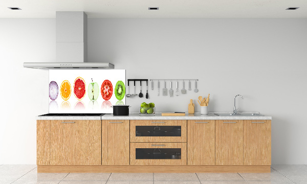 Rivestimento parete cucina con motivo di frutta e verdura
