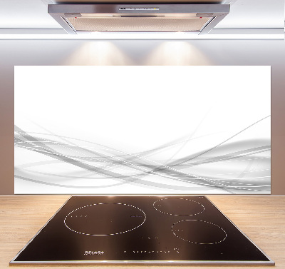 Rivestimento parete cucina con motivo a onde astratte