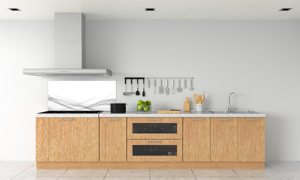Rivestimento parete cucina con motivo a onde astratte