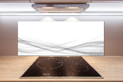 Rivestimento parete cucina con motivo a onde astratte