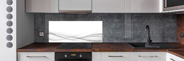 Rivestimento parete cucina con motivo a onde astratte