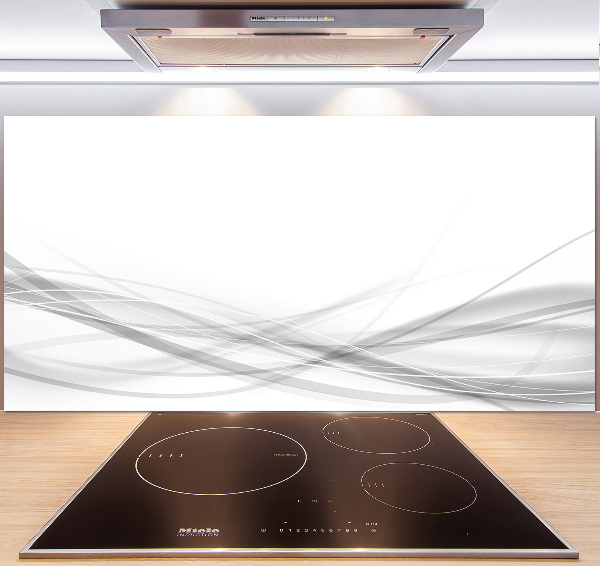 Rivestimento parete cucina con motivo a onde astratte