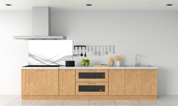 Rivestimento parete cucina con motivo a onde astratte