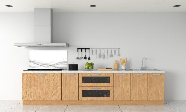 Rivestimento parete cucina con motivo a onde astratte