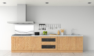 Rivestimento parete cucina con motivo a onde astratte