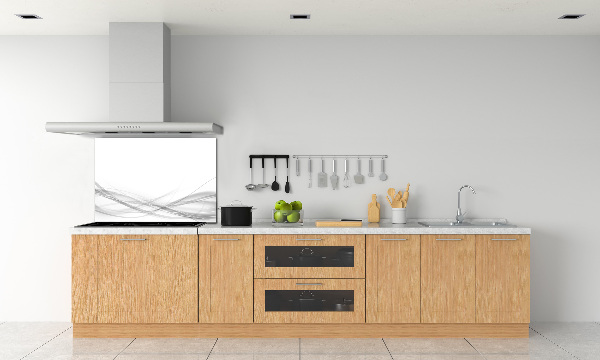Rivestimento parete cucina con motivo a onde astratte
