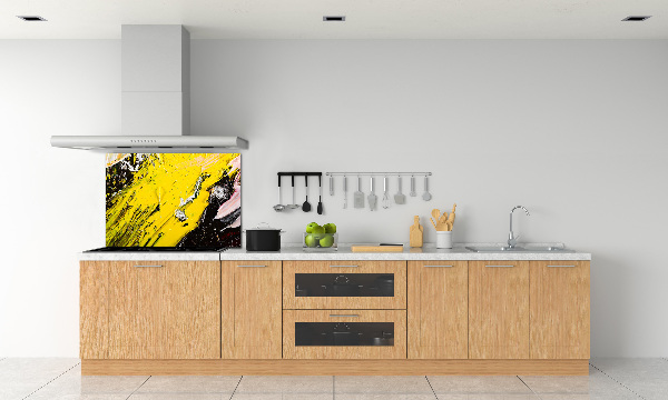 Pannello retrocucina con motivo a trama astratta