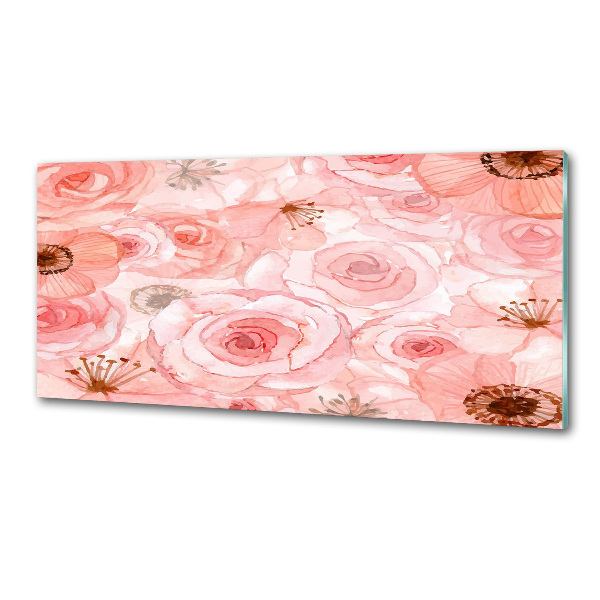 Pannello paraschizzi cucina con motivo floreale