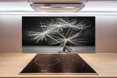 Pannello paraschizzi cucina con motivo a semi di tarassaco