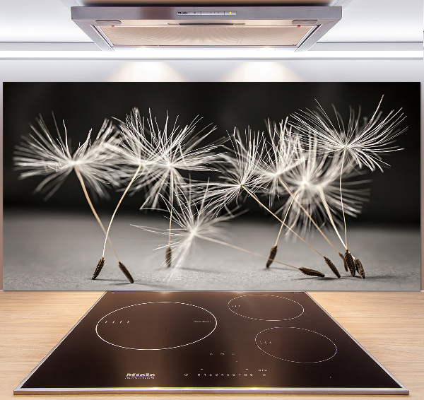 Rivestimento parete cucina con motivo a semi di tarassaco