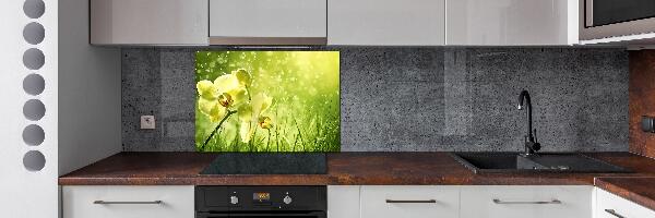 Pannello retrocucina con stampa a tema orchidea