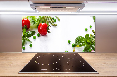 Pannello paraschizzi cucina con stampa di verdure fresche