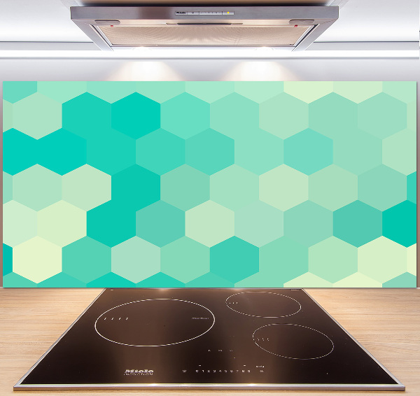 Rivestimento parete cucina con motivo geometrico