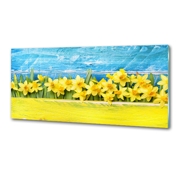 Pannello retrocucina con motivo di narcisi