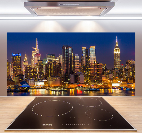 Rivestimento parete cucina con motivo Manhattan di notte