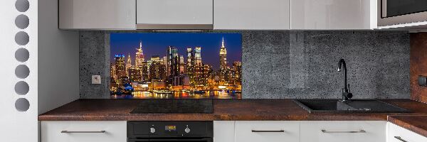 Rivestimento parete cucina con motivo Manhattan di notte