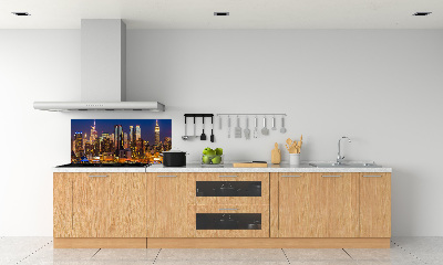 Rivestimento parete cucina con motivo Manhattan di notte