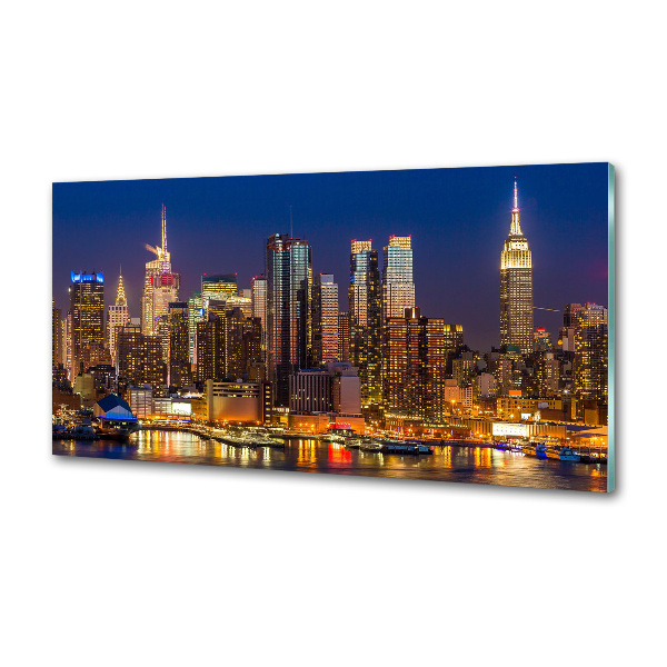 Rivestimento parete cucina con motivo Manhattan di notte