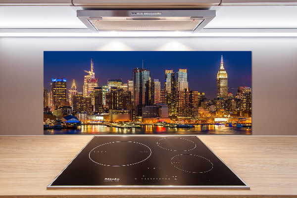 Rivestimento parete cucina con motivo Manhattan di notte