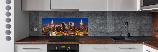 Rivestimento parete cucina con motivo Manhattan di notte