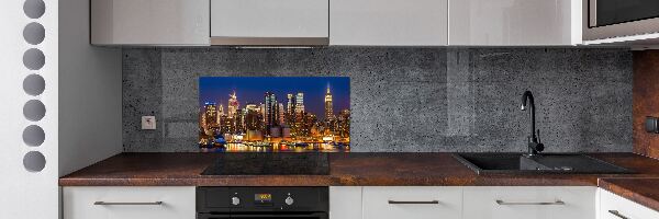 Rivestimento parete cucina con motivo Manhattan di notte