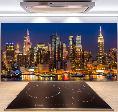 Rivestimento parete cucina con motivo Manhattan di notte