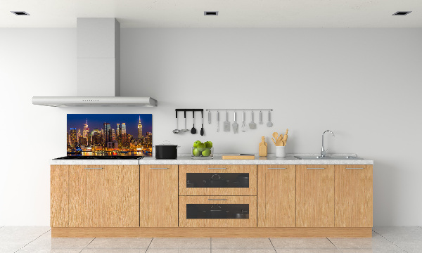 Rivestimento parete cucina con motivo Manhattan di notte