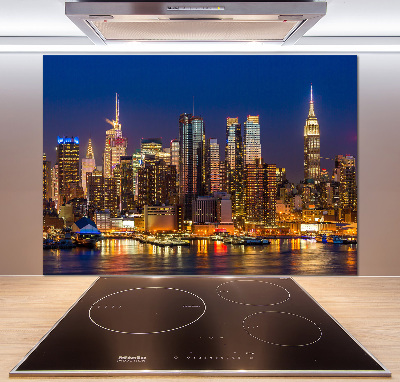Rivestimento parete cucina con motivo Manhattan di notte