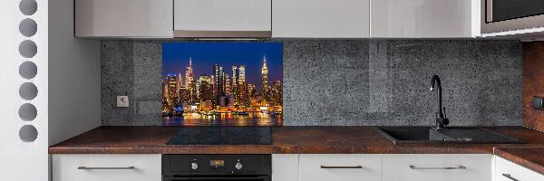 Rivestimento parete cucina con motivo Manhattan di notte