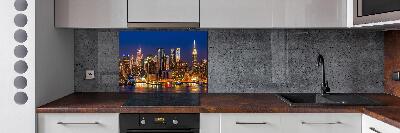 Rivestimento parete cucina con motivo Manhattan di notte