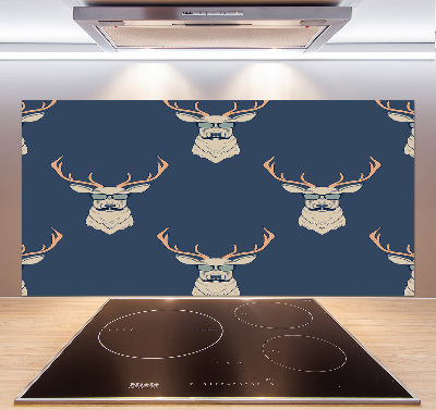Pannello retrocucina con stampa di un cervo in stile hipster