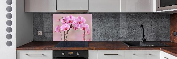 Pannello paraschizzi cucina con motivo orchidea rosa